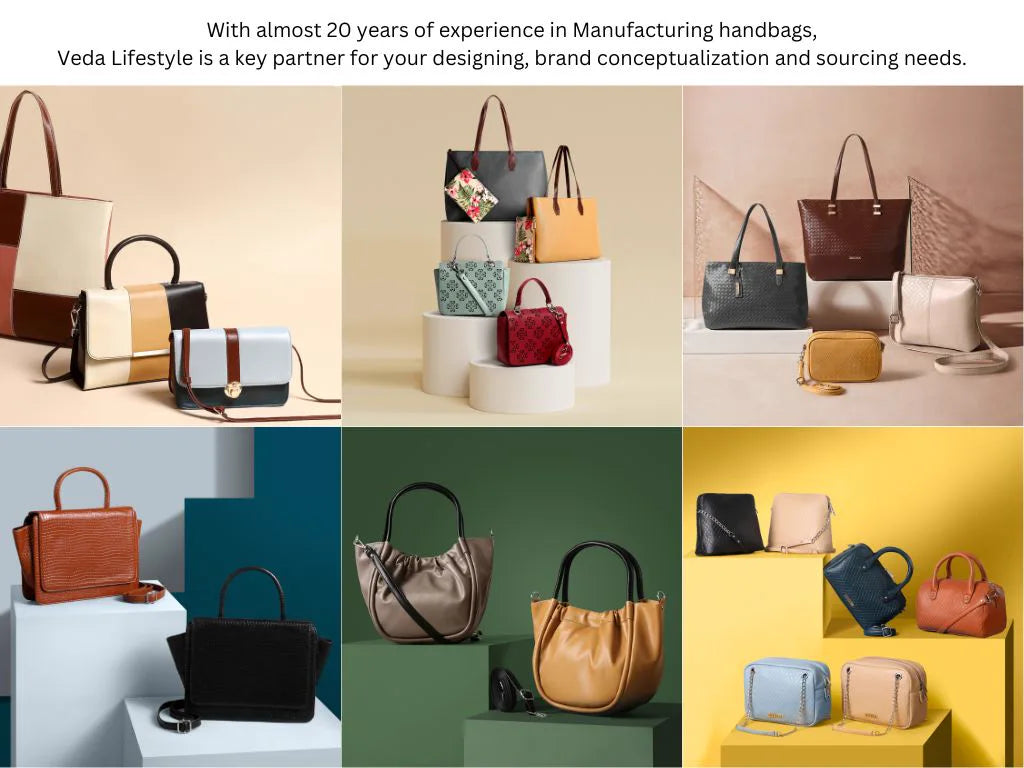 Almost 20 years of experience manufacturing handbags — Veda Lifestyle design, brand conceptualisation and sourcing