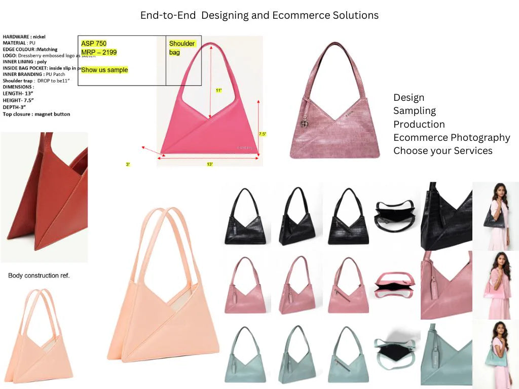 End-to-end designing and ecommerce solutions — design, sampling, production and ecommerce photography