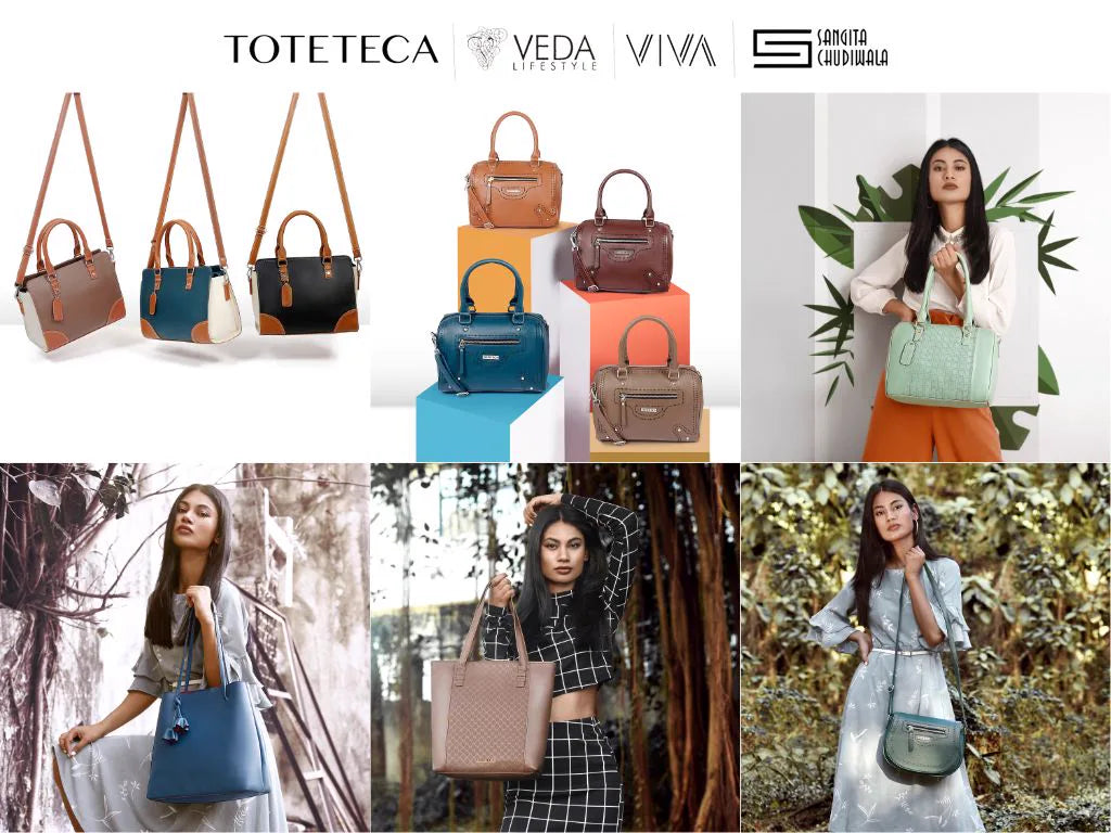 Toteteca product range — crossbody bags, satchels, totes and work bags